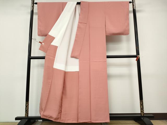平和屋着物●上質な色無地 薄紅色 正絹 逸品 CABI9714ut