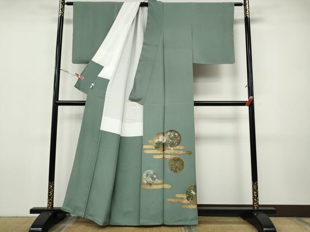 平和屋着物●豪華色留袖 作家物 エ霞花鳥丸文 金彩 正絹 逸品 CABI9718ut