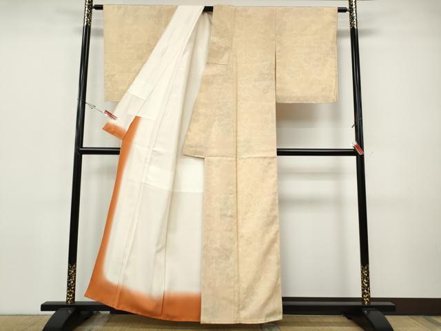 平和屋着物●本塩沢 110亀甲 花唐草文 正絹 逸品 CABI9725ut