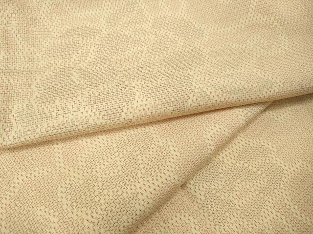 平和屋着物●本塩沢 110亀甲 花唐草文 正絹 逸品 CABI9725ut