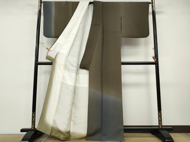 平和屋着物●訪問着 斜線霞文 鬼しぼ縮緬 正絹 逸品 CABI9729ut