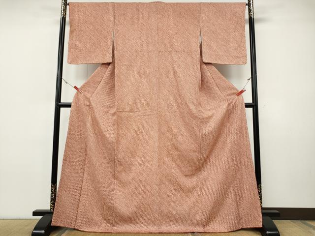 平和屋着物●大変加工の良い総絞り小紋 正絹 逸品 CABI9731ut