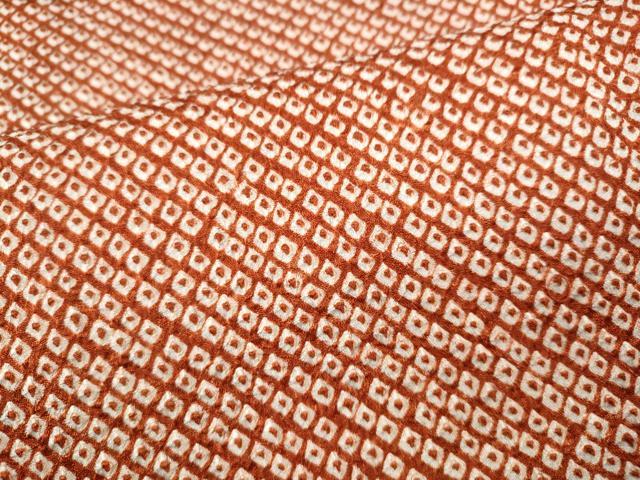 平和屋着物●大変加工の良い総絞り小紋 正絹 逸品 CABI9731ut