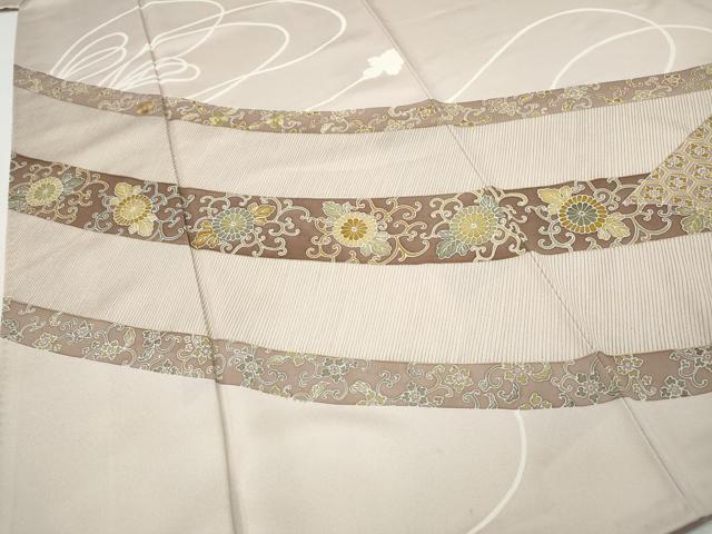 平和屋着物●訪問着 刺繍 花唐草文 金彩 正絹 逸品 CABI9733ut