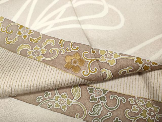 平和屋着物●訪問着 刺繍 花唐草文 金彩 正絹 逸品 CABI9733ut
