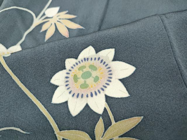 平和屋着物●本加賀友禅作家 白坂幸蔵 訪問着 蔦の葉花文 正絹 逸品 CABI9738ut