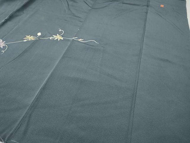 平和屋着物●本加賀友禅作家 白坂幸蔵 訪問着 蔦の葉花文 正絹 逸品 CABI9738ut