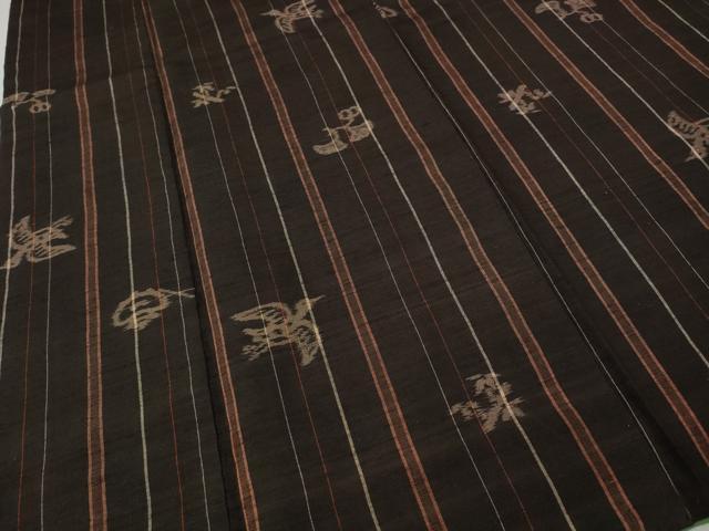 平和屋着物●上質な紬 飛鳥銀杏文 正絹 逸品 CABI9740ut