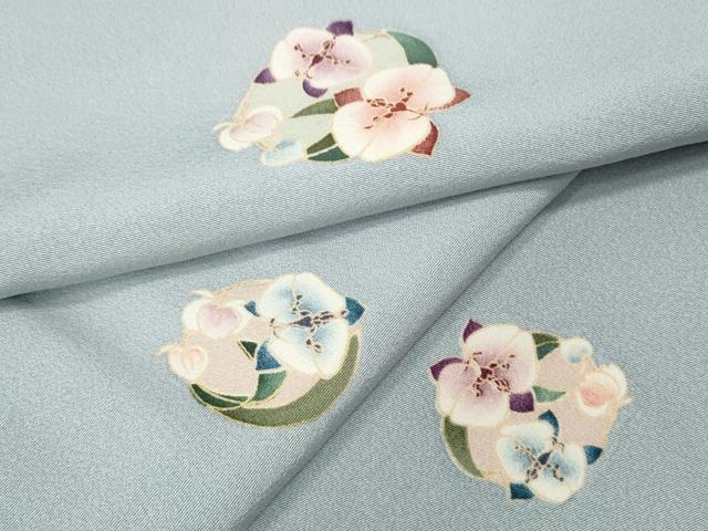平和屋着物●上質な小紋 花丸文 ロング丈 正絹 逸品 未使用 CABI9748ut