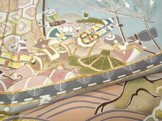 平和屋着物●豪華色留袖 作家物 駒刺繍 宝船 金彩 正絹 逸品 CABI9760ut