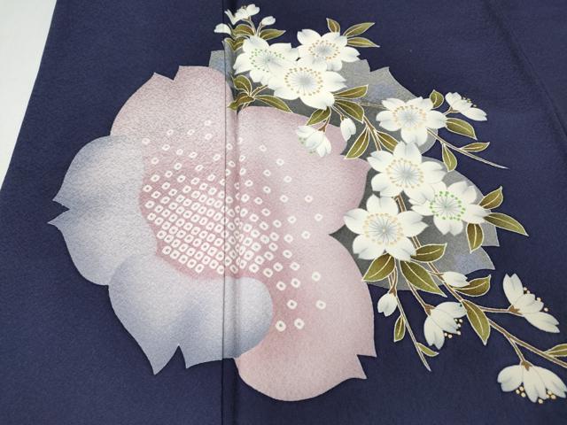平和屋着物●豪華振袖 舞花文 金彩 正絹 逸品 CABI9767ut