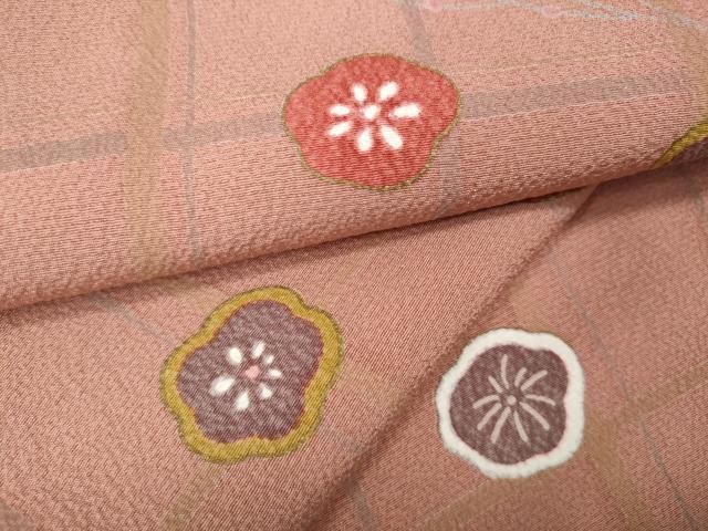 平和屋着物●上質な小紋 舞梅文 正絹 逸品 CABI9777ut