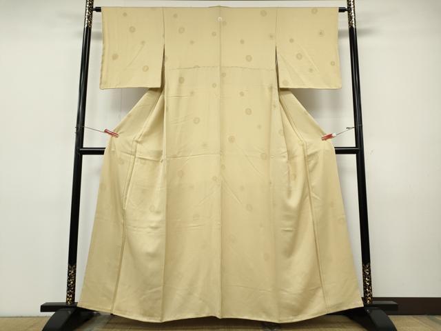 平和屋着物●上質な色無地 舞花地紋 蜂蜜色 ますいわ屋扱い 正絹 逸品 CABI9783ut