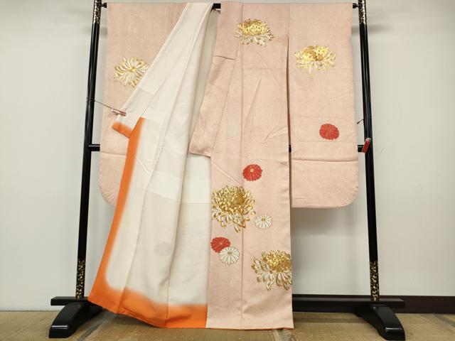平和屋着物●豪華振袖 駒刺繍 絞り 乱菊 舞花文 正絹 逸品 CABI9787ut