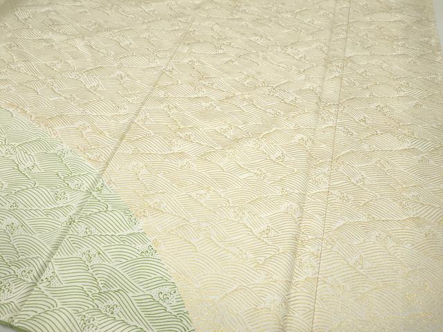 平和屋着物●訪問着 刺繍 立波鴛鴦文 金彩 正絹 逸品 CABI9789ut