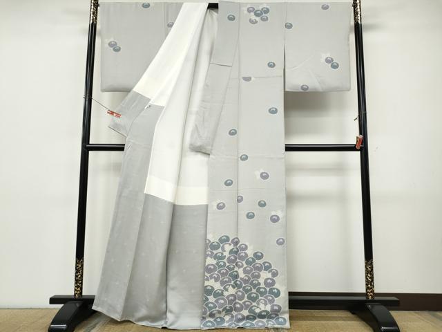 平和屋着物●染織作家 染織デザイナー 大島明 訪問着 万寿菊 正絹 逸品 CABI9802ut