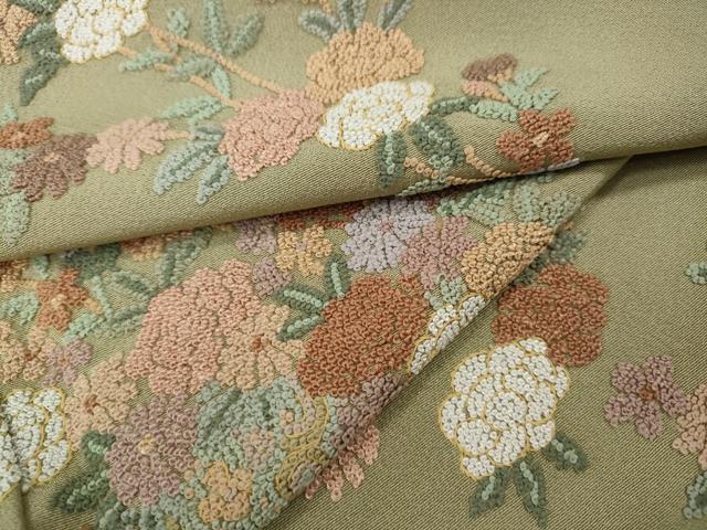 平和屋着物●中国三大刺繍 相良刺繍 総刺繍 訪問着 枝花文 ますいわ屋扱い 正絹 逸品 CABI9804ut