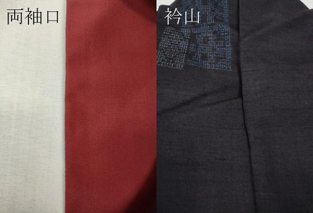 平和屋着物●結城紬 80亀甲 短冊重ね吉祥文 飛び亀甲柄 正絹 逸品 CABI9810ut