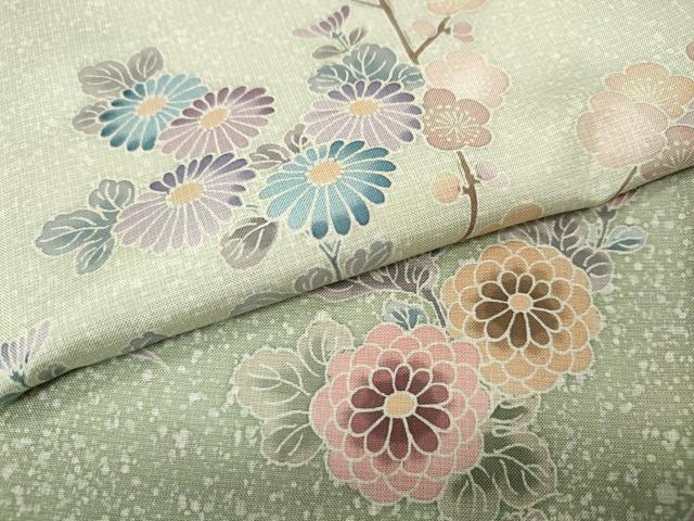 平和屋着物●訪問着 本場染大島紬 枝花文 正絹 逸品 CABI9820ut