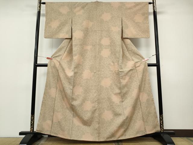 平和屋着物▼本塩沢 舞花文 正絹 逸品 CABI9825ut