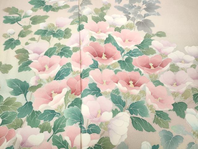 平和屋着物●訪問着 友禅 草花文 暈し染め 正絹 逸品 CABI9831ut