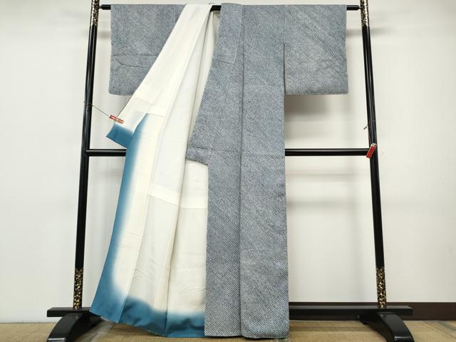 平和屋着物●大変加工の良い総絞り小紋 正絹 逸品 CABI9839ut