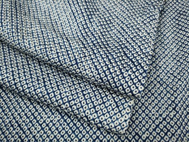 平和屋着物●大変加工の良い総絞り小紋 正絹 逸品 CABI9839ut