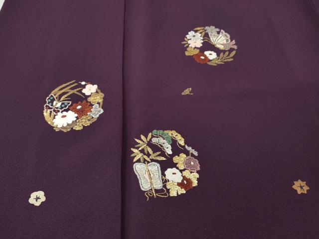 平和屋着物●訪問着 竹屋町刺繍 花蝶丸文 正絹 逸品 CABI9842ut