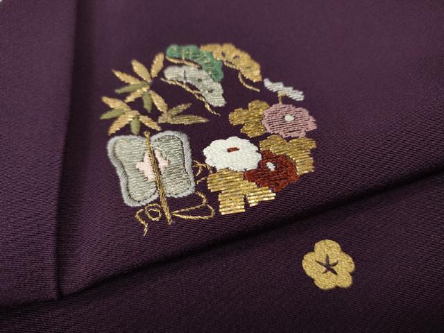 平和屋着物●訪問着 竹屋町刺繍 花蝶丸文 正絹 逸品 CABI9842ut