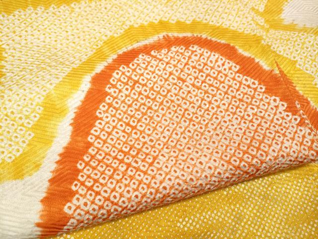 平和屋着物●豪華振袖 総絞り エ霞遠山花文 金彩 正絹 逸品 CABI9849ut