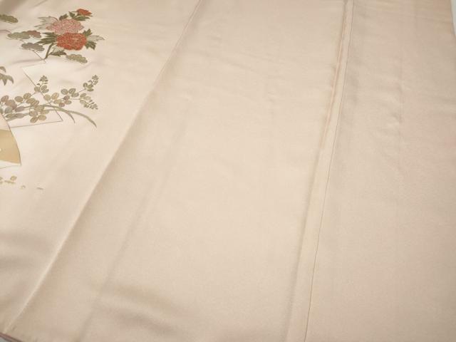 平和屋着物●中国三大刺繍 スワトウ刺繍 訪問着 エ霞草花文 暈し染め 金彩 正絹 逸品 CABI9855ut