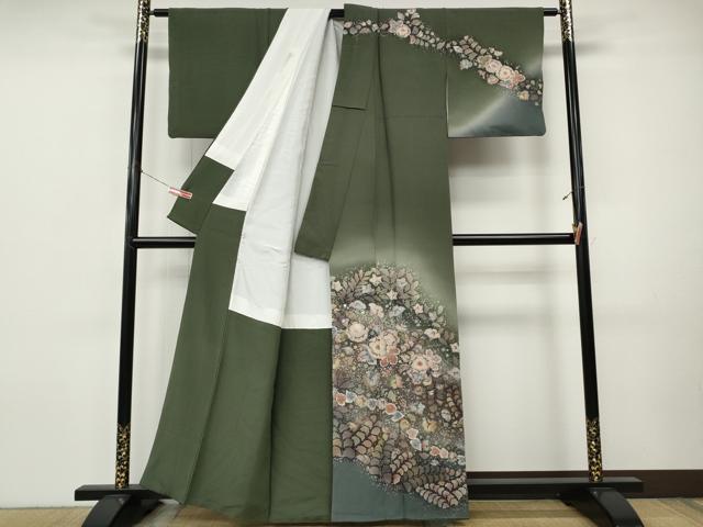 平和屋着物●越後十日町の一流染匠 桐屋・翠山工房 訪問着 辻が花 絞り 暈し染め 正絹 逸品 CABI9866ut