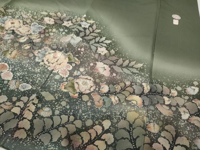平和屋着物●越後十日町の一流染匠 桐屋・翠山工房 訪問着 辻が花 絞り 暈し染め 正絹 逸品 CABI9866ut