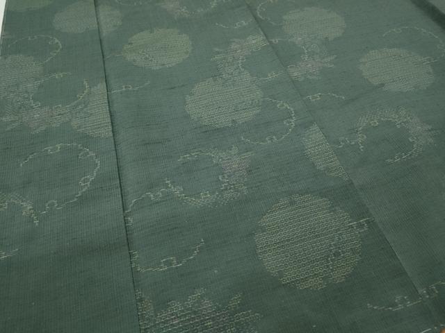 平和屋着物●結城紬 80亀甲 雪輪花文 飛び亀甲柄 正絹 逸品 未使用 CABI9870ut