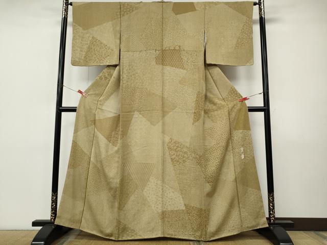 平和屋着物●東京染伝統工芸士 金田昇 江戸小紋 切嵌寄せ小紋柄 正絹 逸品 CABI9872ut