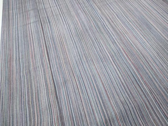 平和屋着物●上質な小紋 紬地 縞 正絹 逸品 CABI9873ut