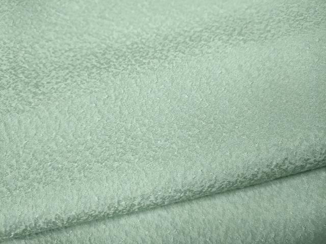 平和屋着物●上質な色無地 紋意匠 白緑色 正絹 逸品 CABI9883ut
