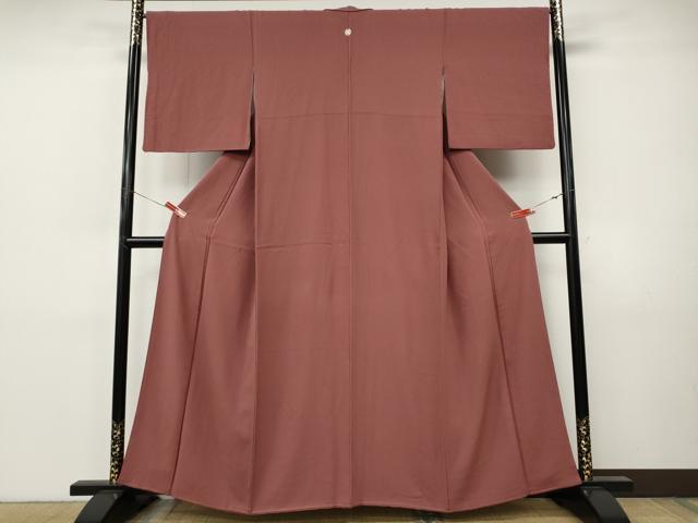 平和屋着物●上質な色無地 退紅色 正絹 逸品 CABI9888ut