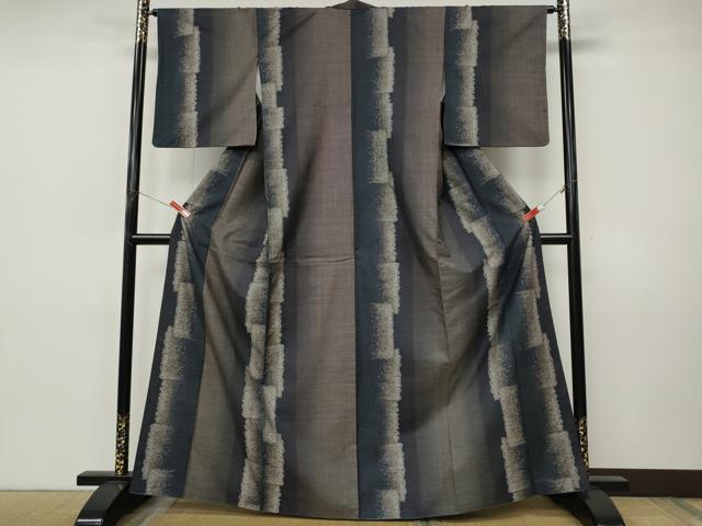 平和屋着物●本場大島紬 9マルキ 吉祥間道 総絣 正絹 逸品 CABI9891ut