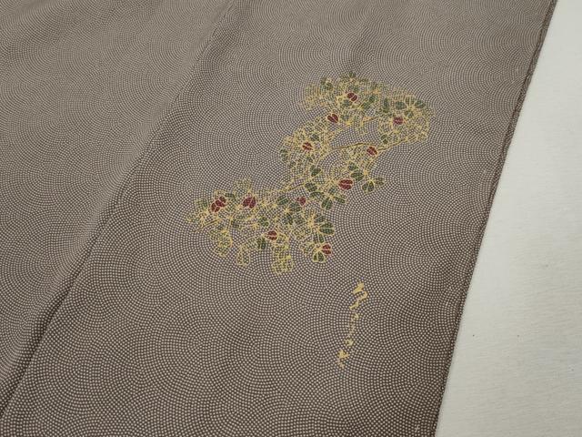 平和屋着物●伝統工芸師 服部光擴 江戸小紋 鮫小紋柄 正絹 逸品 未使用 CABI9892ut
