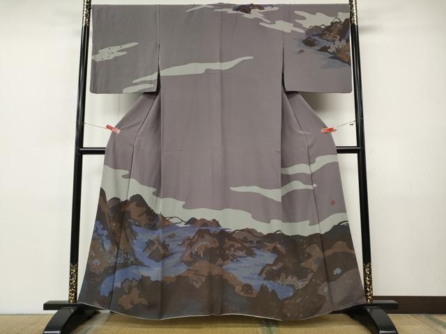 平和屋着物●訪問着 作家物 風景文 正絹 逸品 CABI9906ut