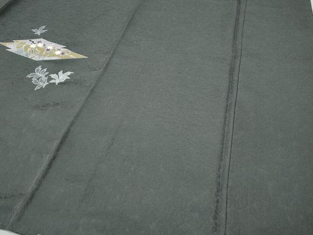 平和屋着物●訪問着 駒刺繍 松皮菱舞葉文 暈し染め 正絹 逸品 CABI9910ut