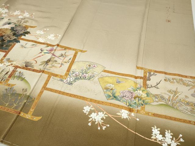 平和屋着物●色留訪問着 作家物 世界名画撰集 日本の美 暈し染め 金銀彩 正絹 逸品 未使用 CABI9913ut
