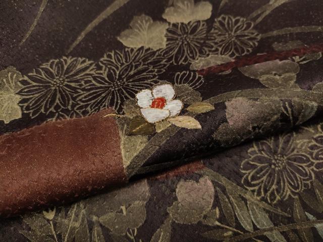 平和屋着物●訪問着 駒刺繍 道長短冊花文 金彩 正絹 逸品 CABI9916ut