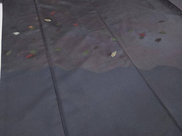 平和屋着物●訪問着 本場染大島紬 竹屋町刺繍 舞花びら 正絹 逸品 CABI9927ut