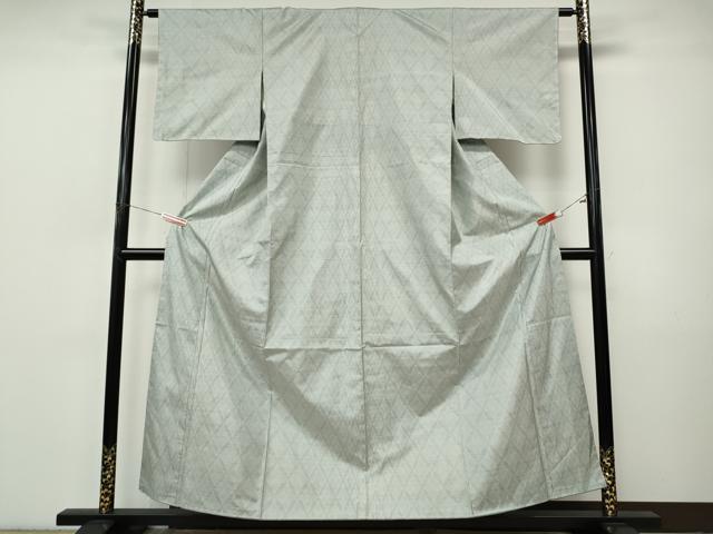 平和屋着物●本場大島紬 白大島 七宝文 正絹 逸品 未使用 CABI9936ut