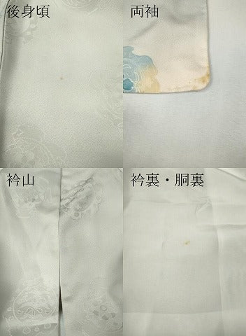 平和屋着物●上質な小紋 地紋起こし 絵皿花文 暈し染め 正絹 逸品 CABI9939ut