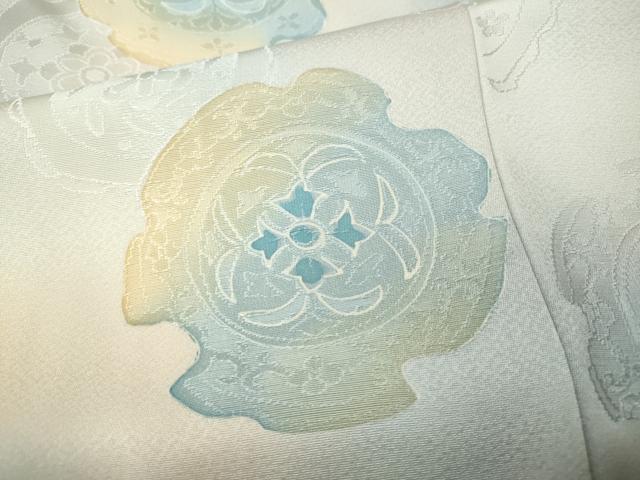 平和屋着物●上質な小紋 地紋起こし 絵皿花文 暈し染め 正絹 逸品 CABI9939ut