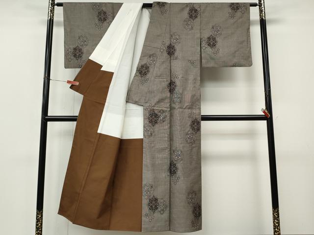 平和屋着物●本場大島紬 9マルキ 正倉院花文 正絹 逸品 CABI9940ut