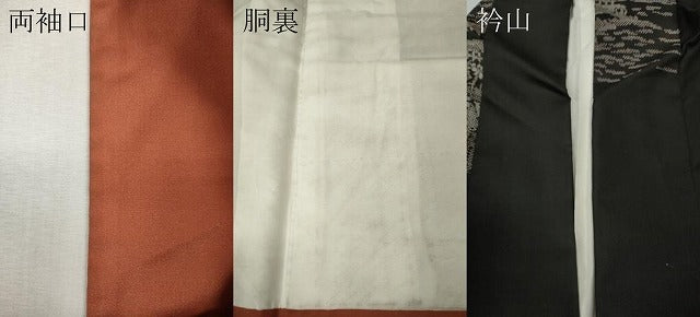 平和屋着物●本場大島紬 9マルキ 地空き 風景草花文 正絹 逸品 CABI9941ut